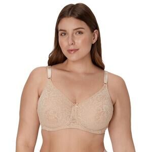 BALI LACE BRA Smooth Underwire Comfort Support Nude 40C NWT DF3432